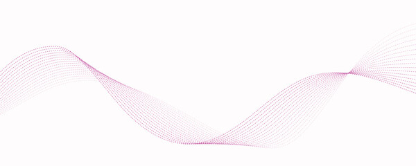 Abstract purple dotted wave banner template.