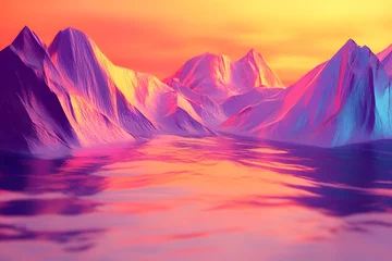 Gardinen wrinkled holographic foil landscape © Davy