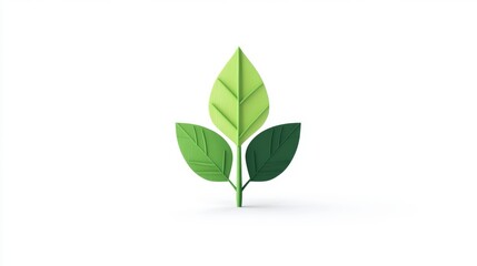 Leafy Green Plant Illustration for Environmental and Wellness Themes