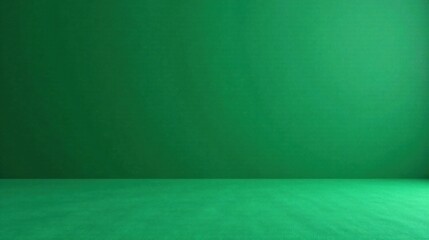 A Vibrant Emerald Green Room Setting with a Seamless Floor and Wall for Product Photography or Digital Compositions