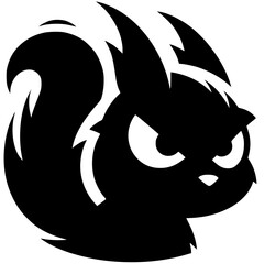 Angry squirrel silhouette © Breck