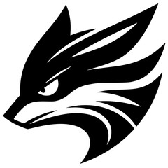 Silhouette of an angry ferret