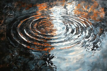 Metallic ripples: modern abstract design for upscale interior decor and contemporary art enthusiasts in stylish homes or chic offices