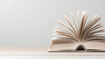 Fototapeta premium book with pages turning rapidly, symbolizing knowledge and learning