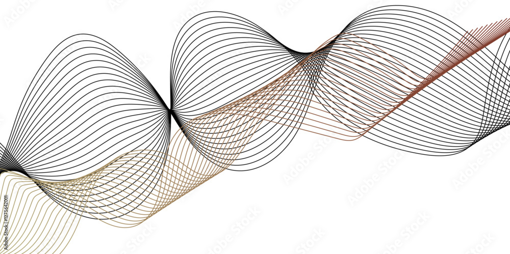 Poster abstract white and black and gold wavy lines and geometric design and modern grid background. abstra