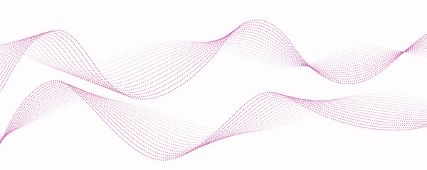 Abstract purple dotted wave banner template.