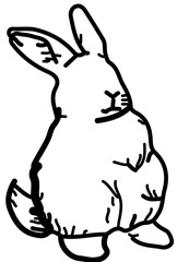 Hand-Drawn Rabbit Vector Icon