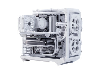 Isolated White Computer