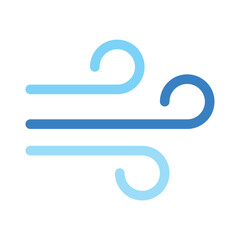 wind sign symbol vector glyph color icon	