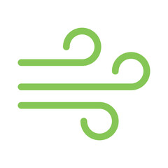 wind sign symbol vector glyph color icon	