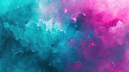 Abstract Teal and Pink Hues: A Dreamlike Swirl of Color