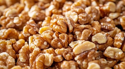 Obraz premium A Close Up View Of Many Walnuts