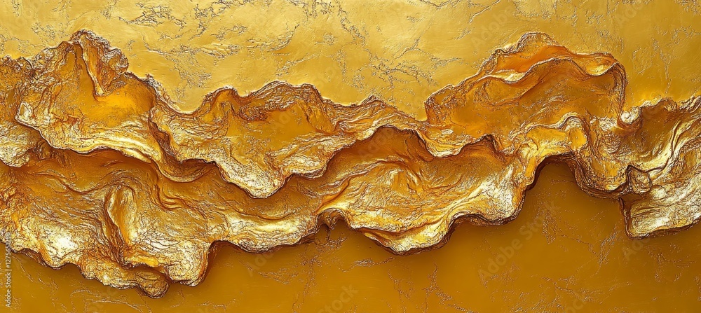 Aufkleber abstract golden texture a captivating display of luminous layers and intricate details