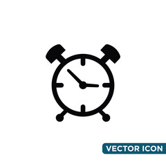Minimalist Alarm Jam Icon Design Template 