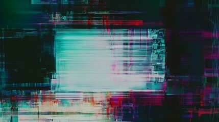 Obraz premium Abstract glitch art background with vibrant colors and digital distortion.