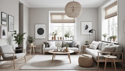 Scandinavian-Inspired Interior with Clean Lines and Soft Textures