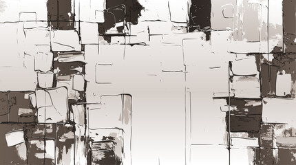 Modern abstract background design in sepia color blending textured forms with bold paint strokes, offering a timeless perspective on modern painting