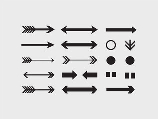 Set of hand drawn arrows vector file