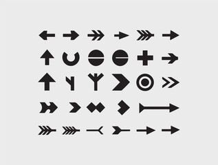 Set of hand drawn arrows vector file