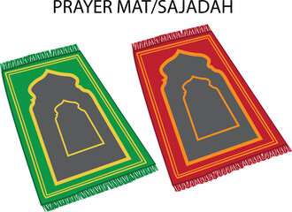 simple design prayer mat or sajadah