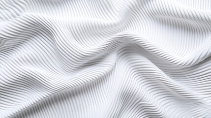 White pleated fabric texture background