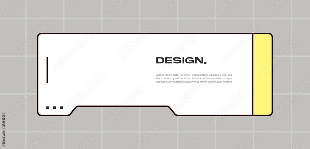 Poster modern pop up window illustration. lower third design overlay element.