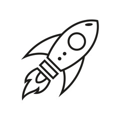 Vector Rocket Icon. Rocket Launched Icon