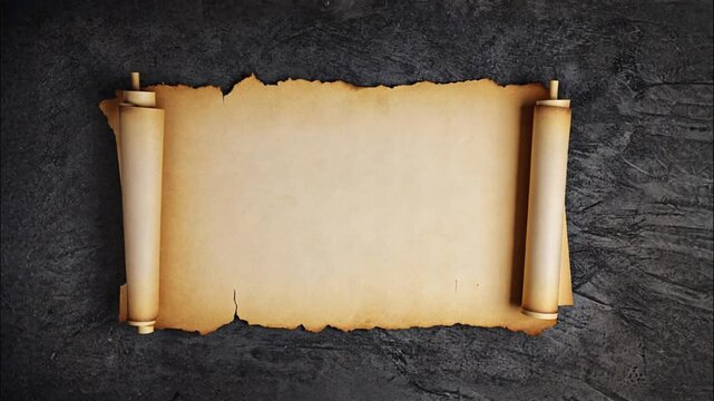 old vintage paper roll open