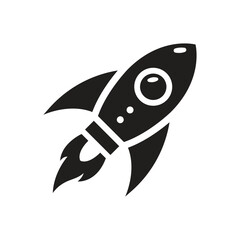 Vector Rocket Icon. Rocket Launched Icon