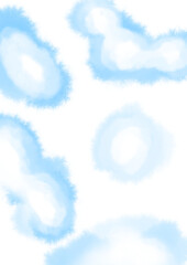 Naklejka premium 水彩で描いた青空のイラスト