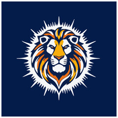 A strong amazing lion logo, sport team, football, tennis, basket ball logo 
