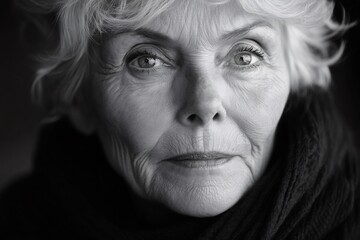 Fototapeta premium Close up portrait of a senior woman conveying wisdom and experience