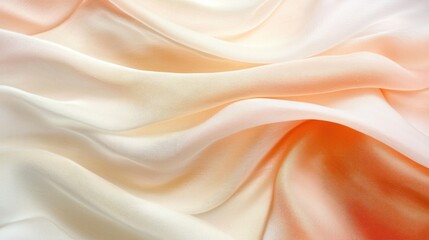 Obraz premium Peach and Cream Silk Drape: A Textural Delight