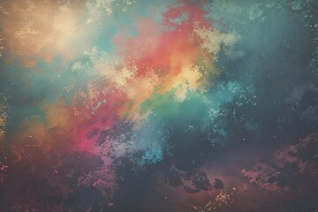 Vintage Dreamy Gradient Background with Colorful Textures and Soft Focus Effects