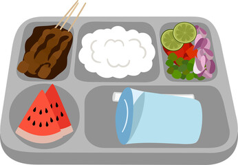 Indonesia school lunch meal menu