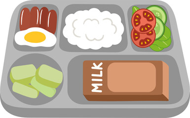 Indonesia school lunch meal menu