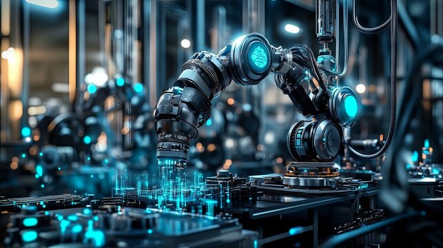 Illustration of a machine learning process featuring artificial intelligence, deep data mining, and machine learning as components of modern computer technology concepts, portrayed in a 3D rendering - Powered by Adobe