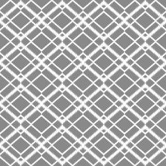 Vintage Botanical Symmetry Ikat seamless pattern Design