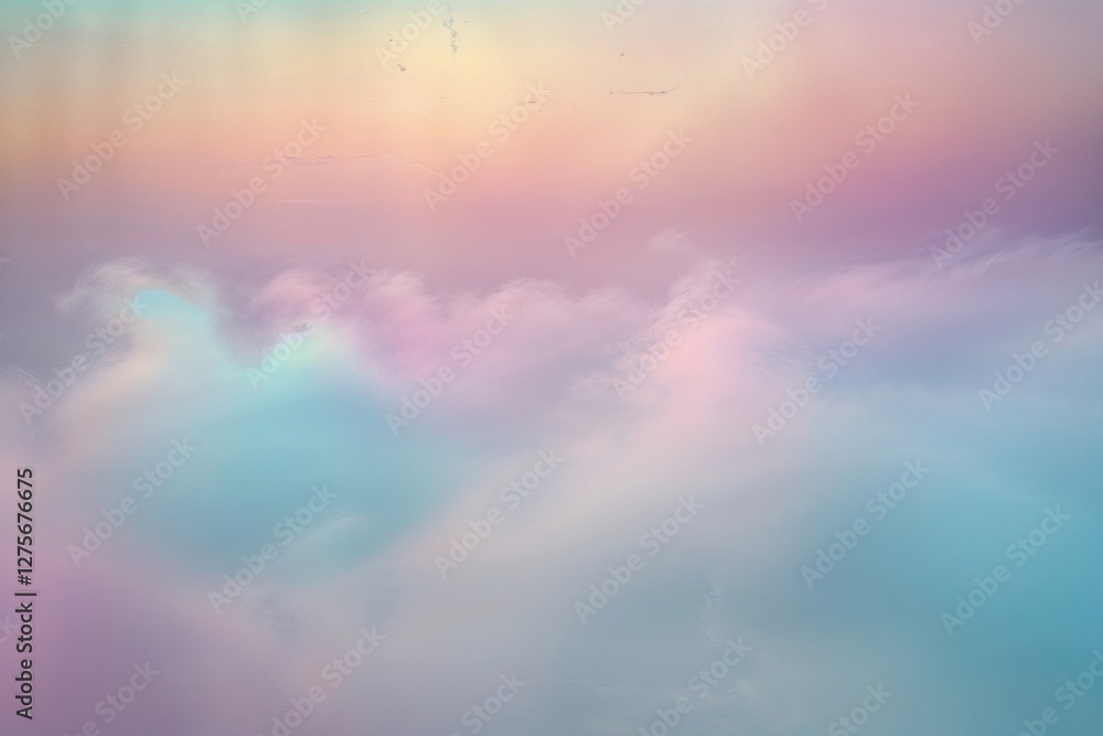 Poster ethereal pastel gradient fog texture with soft focus haze and retro color effects