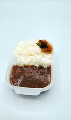 シンプルなカレーライス弁当・子供用ランチボックス／Simple curry rice bento/kids' lunch box／심플한 카레라이스 도시락・어린이용 런치 박스
