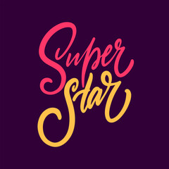 A Vibrant Super Star Typography Design for Celebrations and Events