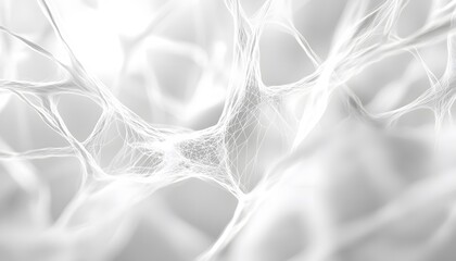 Abstract interconnected network of white lines on a light background