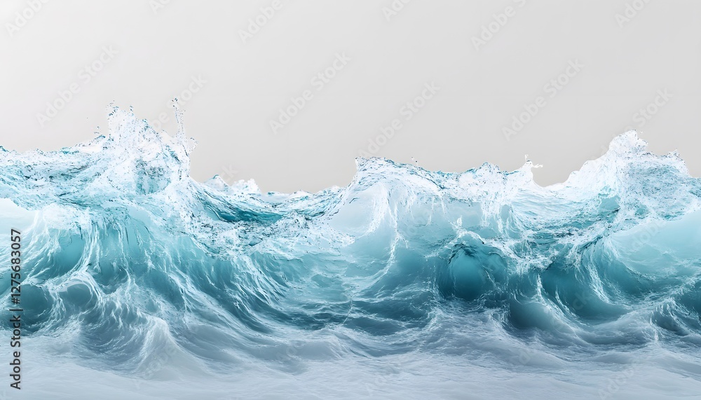 Poster dynamic and powerful waves create a mesmerizing display of energy