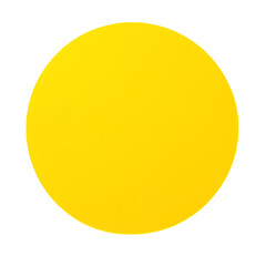 Bright Yellow Circle isolated on transparent background