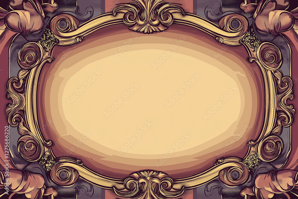 Poster frame background with retro element