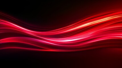 Fototapeta premium Abstract Background, Red Flowing Lines, Speed Effect and Bright Light, Radiant Sharp Lines Design