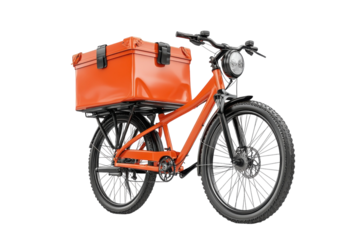 Electric delivery bicycle designed for efficient urban logistics during the day