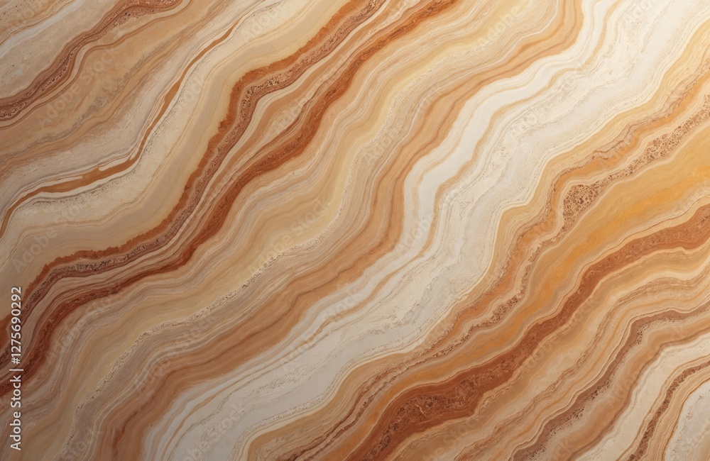 Poster marble texture background in beige and brown tones. elegant seamless pattern evokes nature beauty wi