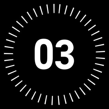 Fitness Exercise 3 Seconds Countdown Timer