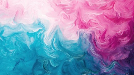 Obraz premium Abstract Pink and Blue Swirls: A Dreamlike Canvas of Color